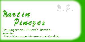 martin pinczes business card