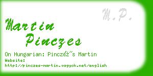 martin pinczes business card